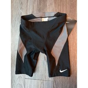 Nike Swim Boys Black Grey Jammer Performance‎ Swim Shorts NWT Size 8-10 years